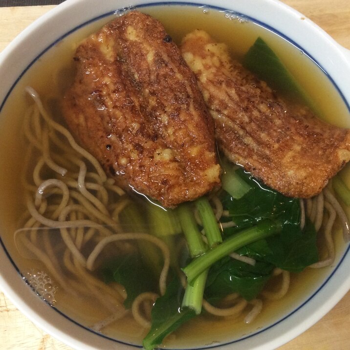 開き竹輪の天ぷら乗せ蕎麦